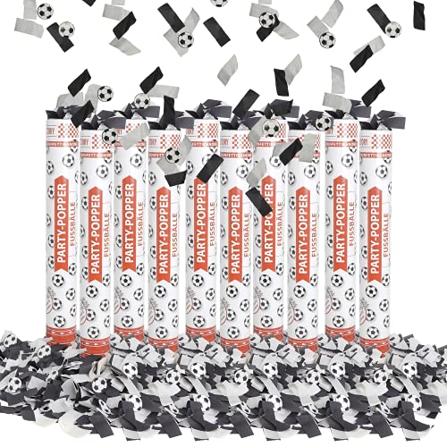 Party Factory 10 Party Popper, 40 cm, Fußball Konfetti bis 8 m Effekthöhe, Fanartikel für WM oder EM, Fußballspiele, Länderspiele Party Factory 10 Party Popper, 40 cm, Fußball Konfetti bis 8 m Effekthöhe, Fanartikel für WM oder EM, Fußballspiele, Länderspiele von Party Factory