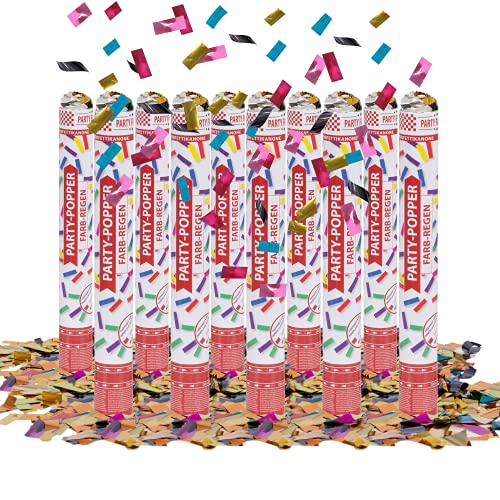 Party Factory 10er Set Party Popper, 40 cm, Buntes Konfetti, bis 8 m Effekthöhe, Konfettiregen für Hochzeit, Geburtstag oder Silvester Party Factory 10er Set Party Popper, 40 cm, Buntes Konfetti, bis 8 m Effekthöhe, Konfettiregen für Hochzeit, Geburtstag oder Silvester von Party Factory