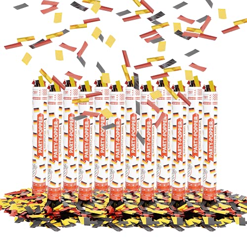 Party Factory 12 Party Popper, 40 cm, Deutschland Konfetti bis 8 m Effekthöhe, Fanartikel für WM oder EM, Länderspiele Party Factory 12 Party Popper, 40 cm, Deutschland Konfetti bis 8 m Effekthöhe, Fanartikel für WM oder EM, Länderspiele von Party Factory