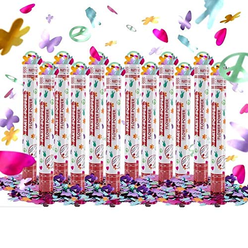 Party Factory 12 Party Popper, 40 cm, Flower Power, Konfettiregen für Hochzeit, Geburtstag oder Silvester Party Factory 12 Party Popper, 40 cm, Flower Power, Konfettiregen für Hochzeit, Geburtstag oder Silvester von Party Factory