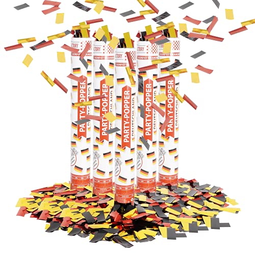 Party Factory 5 Party Popper, 40 cm, Deutschland Konfetti bis 8 m Effekthöhe, Fanartikel für WM oder EM, Länderspiele Party Factory 5 Party Popper, 40 cm, Deutschland Konfetti bis 8 m Effekthöhe, Fanartikel für WM oder EM, Länderspiele von Party Factory