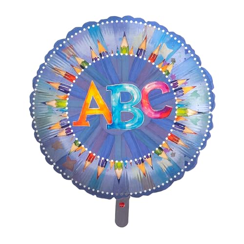 Party Factory Back to school Folienballon Einschulung ABC 45 cm, Rund, Bunt, Ballon Helium geeignet, Schulanfang Deko, Luftballon für Einschulungsfeier und Schulstart Party Factory Back to school Folienballon Einschulung ABC 45 cm, Rund, Bunt, Ballon Helium geeignet, Schulanfang Deko, Luftballon für Einschulungsfeier und Schulstart von Party Factory