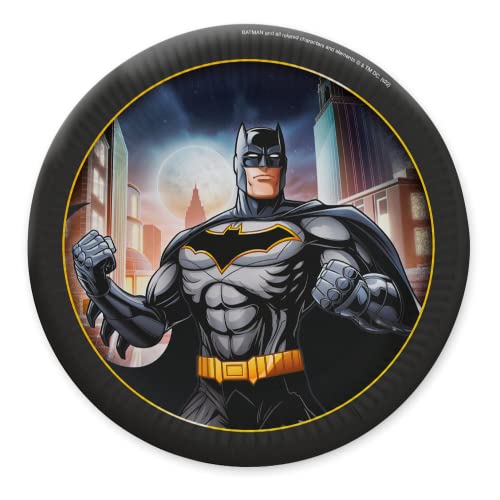 Party Factory Batman 10x Pappteller, Einwegteller Schwarz, Ø23cm, Partyteller zum Kindergeburtstag, Mottoparty Party Factory Batman 10x Pappteller, Einwegteller Schwarz, Ø23cm, Partyteller zum Kindergeburtstag, Mottoparty von Party Factory