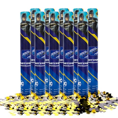 Party Factory `Batman´ Party Popper 10er Set, 40 cm Konfettikanone mit bunt schimmerndem Konfetti, bis zu 8 m Flughöhe Party Factory `Batman´ Party Popper 10er Set, 40 cm Konfettikanone mit bunt schimmerndem Konfetti, bis zu 8 m Flughöhe von Party Factory