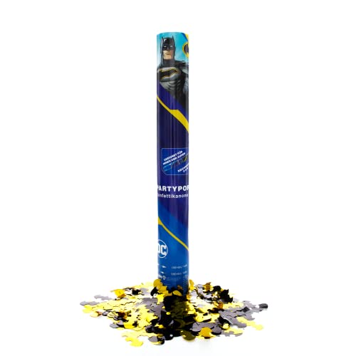 Party Factory `Batman´ Party Popper 1er Set, 40 cm Konfettikanone mit bunt schimmerndem Konfetti, bis zu 8 m Flughöhe Party Factory `Batman´ Party Popper 1er Set, 40 cm Konfettikanone mit bunt schimmerndem Konfetti, bis zu 8 m Flughöhe von Party Factory