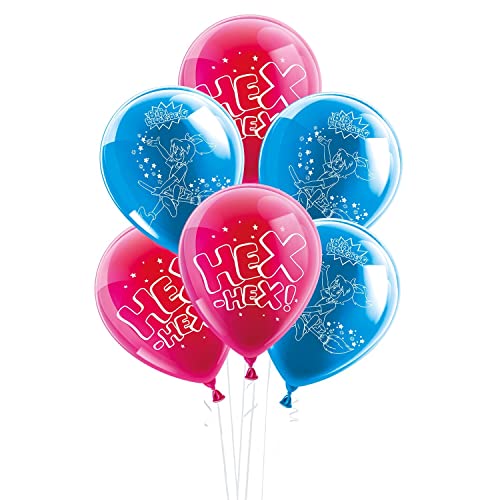 Party Factory `Bibi Blocksberg´ Set aus 10 pinken und blauen Latexballons, Ø25cm, verschiedene Druckmotive, für Luft oder Helium von Party Factory