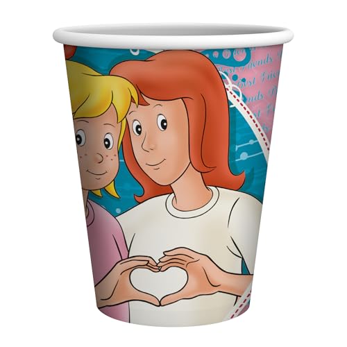 Party Factory `Bibi & Tina´8 Pappbecher, 250ml, bunt, Einwegbecher, Partybecher für Kindergeburtstag oder Mottoparty von Party Factory