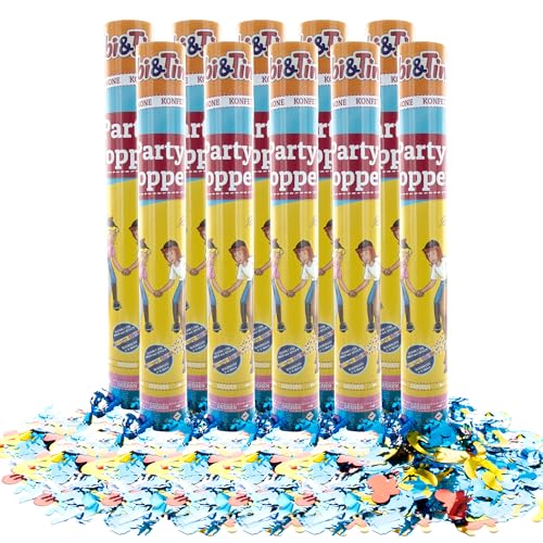 Party Factory `Bibi & Tina´ Party Popper 10er Set, 40 cm Konfettikanone mit bunt schimmerndem Konfetti, bis zu 8 m Flughöhe Party Factory `Bibi & Tina´ Party Popper 10er Set, 40 cm Konfettikanone mit bunt schimmerndem Konfetti, bis zu 8 m Flughöhe von Party Factory