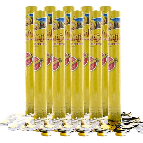 Party Factory `Biene Maja´ Party Popper 10er Set, 40 cm Konfettikanone mit bunt schimmerndem Konfetti, bis zu 8 m Flughöhe Party Factory `Biene Maja´ Party Popper 10er Set, 40 cm Konfettikanone mit bunt schimmerndem Konfetti, bis zu 8 m Flughöhe von Party Factory