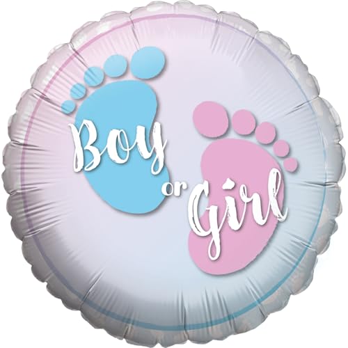 Party Factory Folienballon Boy or Girl 45 cm, Rund, Blau Rosa, Ballon Helium geeignet, Gender Reveal Deko, Luftballon für Babyparty und Geburt Party Factory Folienballon Boy or Girl 45 cm, Rund, Blau Rosa, Ballon Helium geeignet, Gender Reveal Deko, Luftballon für Babyparty und Geburt von Party Factory