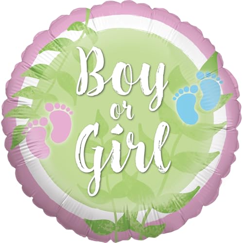 Party Factory Folienballon Boy or Girl 45 cm, Rund, Grün, Ballon Helium geeignet, Gender Reveal Deko, Luftballon für Babyparty und Geburt Party Factory Folienballon Boy or Girl 45 cm, Rund, Grün, Ballon Helium geeignet, Gender Reveal Deko, Luftballon für Babyparty und Geburt von Party Factory