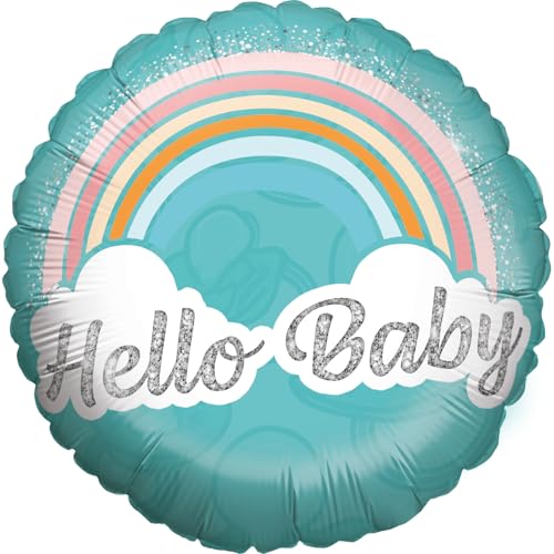 Party Factory Folienballon Hello Baby 45 cm, Rund, Pastell, Ballon Helium geeignet, Gender Reveal Deko, Luftballon für Babyparty und Geburt Party Factory Folienballon Hello Baby 45 cm, Rund, Pastell, Ballon Helium geeignet, Gender Reveal Deko, Luftballon für Babyparty und Geburt von Party Factory