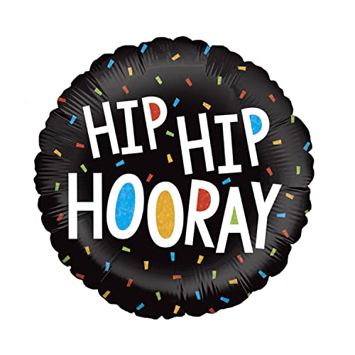 Party Factory Folienballon `Hip Hip Hooray´, Ø 45cm, bunt, Konfetti Heliumballon, Luftballon zum Geburtstag, Party Dekoration Party Factory Folienballon `Hip Hip Hooray´, Ø 45cm, bunt, Konfetti Heliumballon, Luftballon zum Geburtstag, Party Dekoration von Party Factory