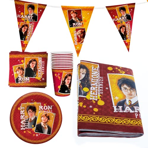 Party Factory `Harry Potter´ Party-Set Einweggeschirr, 10 Becher, 10 Teller, 20 Servietten, 1 Tischdecke und 1 Wimpelkette Party Factory `Harry Potter´ Party-Set Einweggeschirr, 10 Becher, 10 Teller, 20 Servietten, 1 Tischdecke und 1 Wimpelkette von Party Factory