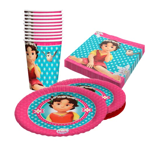 Party Factory `Heidi´ 40-teiliges Party Set mit 10 Bechern 250ml, 10 Tellern Ø 23cm und 20 Servietten 33x33cm, Partygeschirr für Geburtstag und Mottoparty Party Factory `Heidi´ 40-teiliges Party Set mit 10 Bechern 250ml, 10 Tellern Ø 23cm und 20 Servietten 33x33cm, Partygeschirr für Geburtstag und Mottoparty von Party Factory