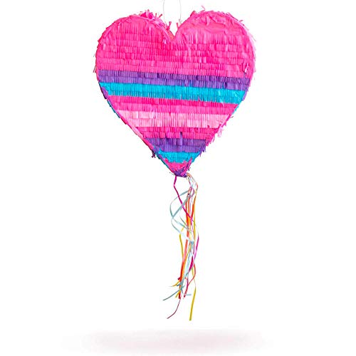 Party Factory – Pinata Herz pink/blau für Jungen & Mädchen zum Befüllen & aufhängen – Schlag-Piñata als Party Deko in 36x7,5x37 cm für Geburtstag & Mottopartys – Partyspiel Motiv-Pinjata für Kinder Party Factory – Pinata Herz pink/blau für Jungen & Mädchen zum Befüllen & aufhängen – Schlag-Piñata als Party Deko in 36x7,5x37 cm für Geburtstag & Mottopartys – Partyspiel Motiv-Pinjata für Kinder von Party Factory