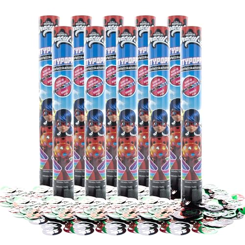 Party Factory `Miraculous´ Party Popper 10er Set, 40 cm Konfettikanone mit bunt schimmerndem Konfetti, bis zu 8 m Flughöhe Party Factory `Miraculous´ Party Popper 10er Set, 40 cm Konfettikanone mit bunt schimmerndem Konfetti, bis zu 8 m Flughöhe von Party Factory