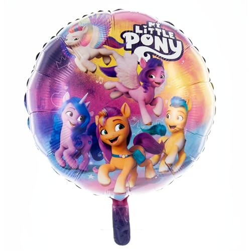 Party Factory `My Little Pony´ Folienballon, Ø45cm, bunt, Zipp, Izzy, Hitch, Sunny, Pipp, Heliumballons zum Kindergeburtstag von Party Factory