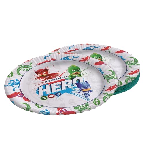Party Factory `PJ Masks´ 8x Pappteller, Einwegteller bunt, Ø23cm, Partyteller zum Kindergeburtstag, Mottoparty Party Factory `PJ Masks´ 8x Pappteller, Einwegteller bunt, Ø23cm, Partyteller zum Kindergeburtstag, Mottoparty von Party Factory
