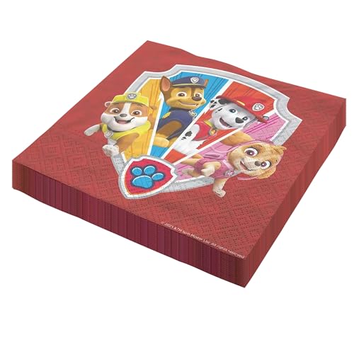 Party Factory `Paw Patrol´ 20 Papier Servietten, 33x33cm, bunt, 3-lagig, Einwegservietten für Kindergeburtstag oder Mottoparty Party Factory `Paw Patrol´ 20 Papier Servietten, 33x33cm, bunt, 3-lagig, Einwegservietten für Kindergeburtstag oder Mottoparty von Party Factory