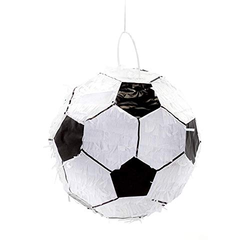 Party Factory Pinata Fußball schwarz weiß 27cm Durchmesser Partyspiele Kinder Geburtstag Deko Dekoration Geburtstagsdeko von Party Factory