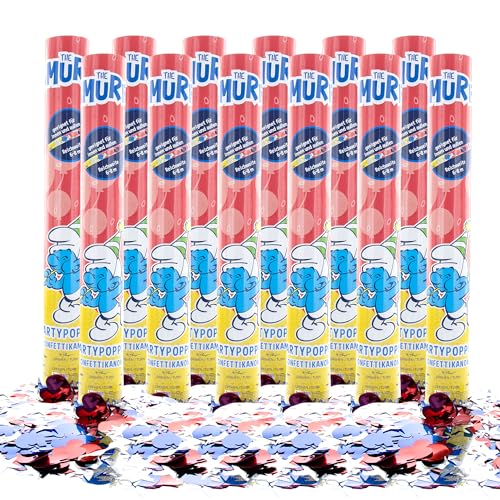 Party Factory `Schlümpfe´ Party Popper 12er Set, 40 cm Konfettikanone mit bunt schimmerndem Konfetti, bis zu 8 m Flughöhe Party Factory `Schlümpfe´ Party Popper 12er Set, 40 cm Konfettikanone mit bunt schimmerndem Konfetti, bis zu 8 m Flughöhe von Party Factory