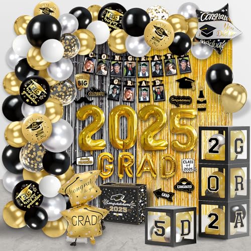 Party Spot! 2024 Abschlussfeier Dekorationen, Schwarz und Gold Abschlussfeier Dekorationen Party Spot! 2024 Abschlussfeier Dekorationen, Schwarz und Gold Abschlussfeier Dekorationen von Party Spot!