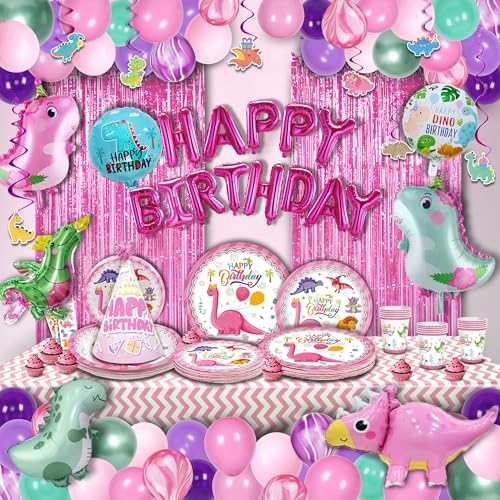 Party Spot! Dino Geburtstag Deko für Mädchen, Kindergeburtstag Deko mit Partygeschirr Set, Dino Luftballon, Pappteller, Servietten für Geburtstag Party Deko 12 Gäste Party Spot! Dino Geburtstag Deko für Mädchen, Kindergeburtstag Deko mit Partygeschirr Set, Dino Luftballon, Pappteller, Servietten für Geburtstag Party Deko 12 Gäste von Party Spot!