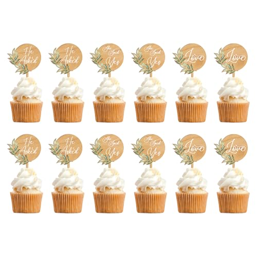 Party to Be 12 PCS Verlobungsparty Cupcake Toppers Sie sagte ja Kuchen Cupcake Dekorationen in Holz Party to Be 12 PCS Verlobungsparty Cupcake Toppers Sie sagte ja Kuchen Cupcake Dekorationen in Holz von Party to Be