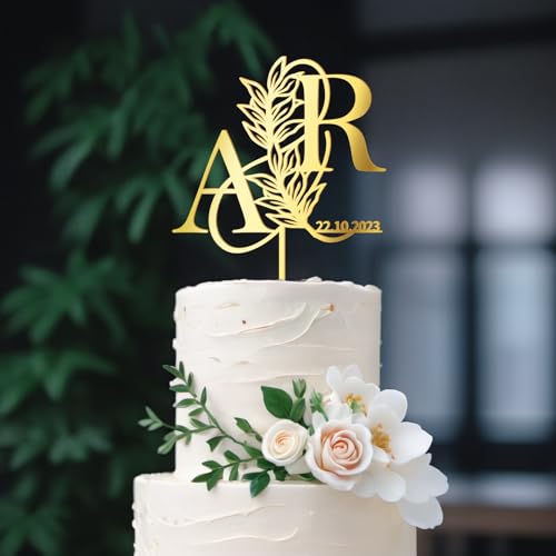 Party to Be Hochzeit Cake Topper Personalisiert Braut und Bräutigam Tortenstecker mit Namen Initialen Hochzeitstorte Deko in Acryl Party to Be Hochzeit Cake Topper Personalisiert Braut und Bräutigam Tortenstecker mit Namen Initialen Hochzeitstorte Deko in Acryl von Party to Be