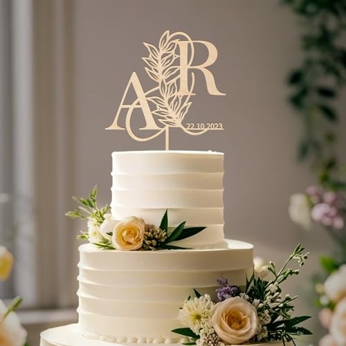 Party to Be Hochzeit Cake Topper Personalisiert Braut und Bräutigam Tortenstecker mit Namen Initialen Hochzeitstorte Deko in Holz Party to Be Hochzeit Cake Topper Personalisiert Braut und Bräutigam Tortenstecker mit Namen Initialen Hochzeitstorte Deko in Holz von Party to Be