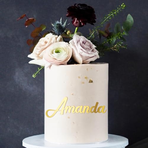 Party to Be Personalisiert Name Cake Topper in Acryl Personalisierbarer Kuchen Name Zeichen Kuchen Namenplatte Dekoration (Handmade) von Party to Be