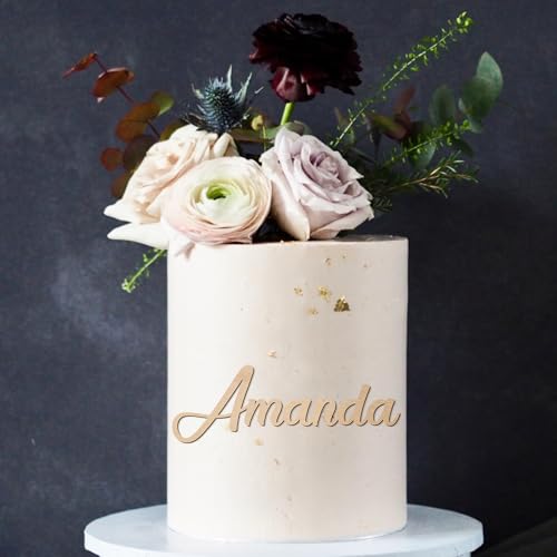 Party to Be Personalisiert Name Cake Topper in Holz Personalisierbarer Kuchen Name Zeichen Kuchen Namenplatte Dekoration (Handmade) von Party to Be