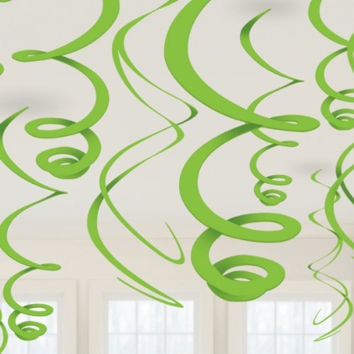 Grünbuch Swirl Dekoration (Packung mit 12) von Party2u