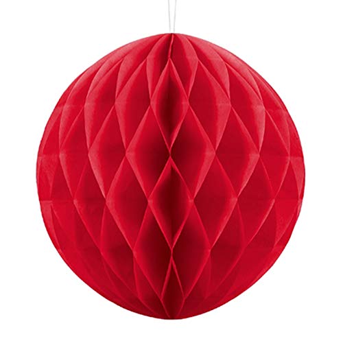 1 Stück Wabenball, Rot, 30 cm, für Hochzeit, Geburtstag, Taufe, partydeco 1 Stück Wabenball, Rot, 30 cm, für Hochzeit, Geburtstag, Taufe, partydeco von PartyDeco