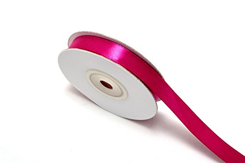 25m Satinband Satin Geschenkband fuchsia 12mm breit von PartyDeco