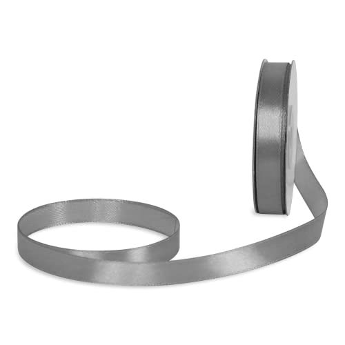 25m Satinband Satin Geschenkband grau silber 12mm breit 25m Satinband Satin Geschenkband grau silber 12mm breit von PartyDeco