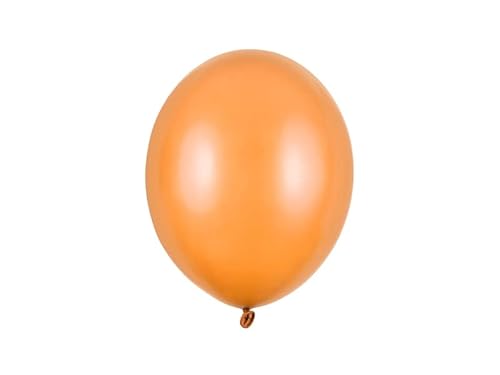 50 Stück Luftballons Latex 27 cm orange mandarine metallic von PartyDeco