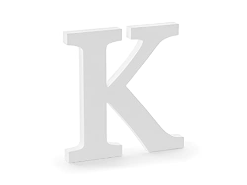 Color-Up.Shop Wooden Letter K, White, 19,5x20cm Buchstabe Color-Up.Shop Wooden Letter K, White, 19,5x20cm Buchstabe von PartyDeco