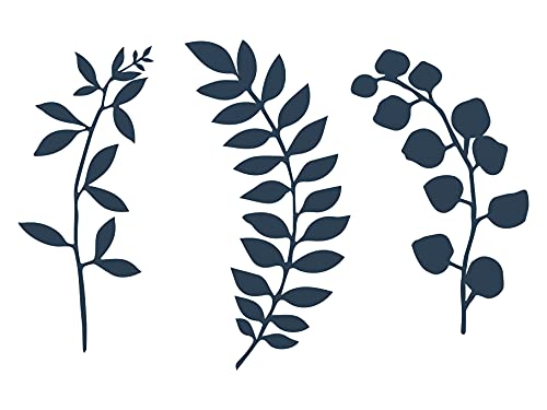 Dekoration Zweige mit Blättern, dunkelmarineblau (1 VPE / 9 Stk.) von PartyDeco