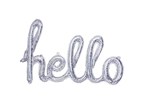 Folienballon Hello 72x45cm für Helium Luftballon Kindergeburtstag Hallo Willkommen silber/PartyDeco Folienballon Foil Mylar Sagomato Schriftzug Folienballon Hello 72x45cm für Helium Luftballon Kindergeburtstag Hallo Willkommen silber/PartyDeco Folienballon Foil Mylar Sagomato Schriftzug von PartyDeco