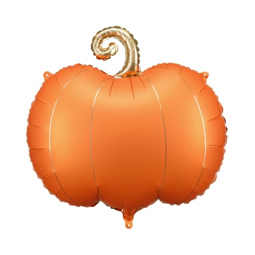 Folienballon Kürbis Orange mit goldenem Stiel – ca. 62 x 59 cm aufgeblasen, für Luft & Helium, wiederverwendbar, inkl. Strohhalm, Halloween Deko Ballon, Herbst Party Dekoration, Kürbis Luftballon Folienballon Kürbis Orange mit goldenem Stiel – ca. 62 x 59 cm aufgeblasen, für Luft & Helium, wiederverwendbar, inkl. Strohhalm, Halloween Deko Ballon, Herbst Party Dekoration, Kürbis Luftballon von PartyDeco