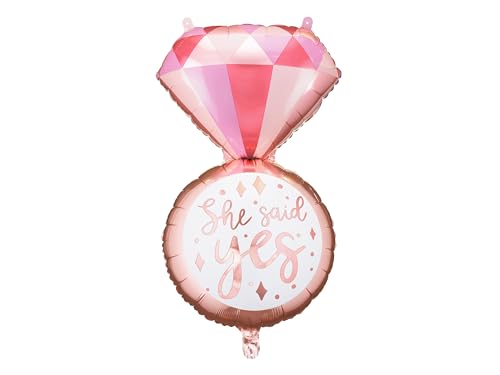 Folienballon Ring 41x72cm She Said Yes - Ballon für Helium oder Luft - Luftballon für JGA Junggesellinnenabschied Bachelorette Party - Folienluftballon als Partydeko - Rosegold Rosa Folienballon Ring 41x72cm She Said Yes - Ballon für Helium oder Luft - Luftballon für JGA Junggesellinnenabschied Bachelorette Party - Folienluftballon als Partydeko - Rosegold Rosa von PartyDeco