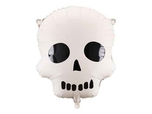 Folienballon Schädel Creme-Schwarz – ca. 36 x 41 cm aufgeblasen, für Luft & Helium, wiederverwendbar, inkl. Strohhalm, Halloween Deko Ballon, Gruselparty, Totenkopf Luftballon Party Dekoration Folienballon Schädel Creme-Schwarz – ca. 36 x 41 cm aufgeblasen, für Luft & Helium, wiederverwendbar, inkl. Strohhalm, Halloween Deko Ballon, Gruselparty, Totenkopf Luftballon Party Dekoration von PartyDeco