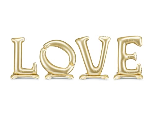Folienballon Schriftzug LOVE 300x97cm stehend mit Luftfüllung - Ballons mit Standfuß - Luftballons für Hochzeit Valentinstag Jahrestag - Folienluftballon als Hochzeitsdeko Partydeko Folienballon Schriftzug LOVE 300x97cm stehend mit Luftfüllung - Ballons mit Standfuß - Luftballons für Hochzeit Valentinstag Jahrestag - Folienluftballon als Hochzeitsdeko Partydeko von PartyDeco