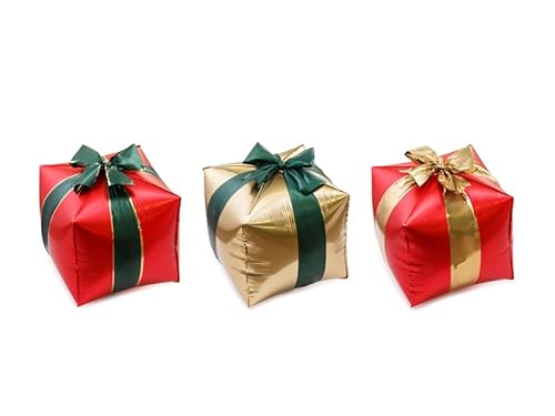 Folienballons Geschenke Farbmix 3er Set – ca. 34 x 36 cm, Luft & Helium, wiederverwendbar, inkl. Strohhalm, Weihnachtsdeko Ballons, Geschenkbox Luftballons Party Dekoration, Weihnachten Feier Deko Folienballons Geschenke Farbmix 3er Set – ca. 34 x 36 cm, Luft & Helium, wiederverwendbar, inkl. Strohhalm, Weihnachtsdeko Ballons, Geschenkbox Luftballons Party Dekoration, Weihnachten Feier Deko von PartyDeco