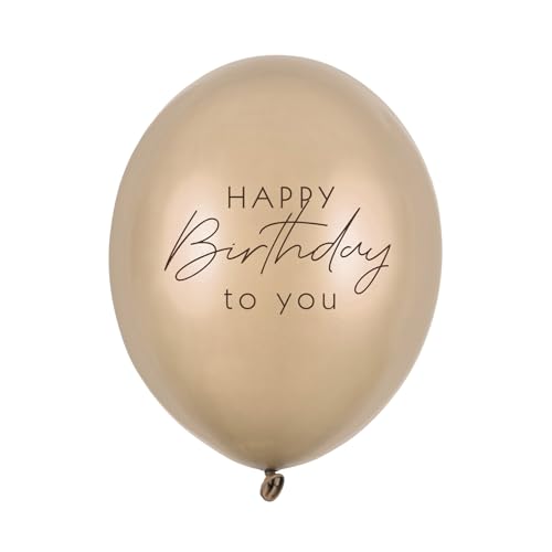 Geburtstagsballons in Metallic-Gold, elegante Party-Dekoration für Kinder, Erwachsene, Meilenstein-Geburtstage und Feiern, 6 Stück Geburtstagsballons in Metallic-Gold, elegante Party-Dekoration für Kinder, Erwachsene, Meilenstein-Geburtstage und Feiern, 6 Stück von PartyDeco