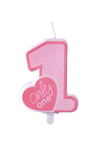Geburtstagskerze Only One, hellrosa, 8cm Geburtstagskerze Only One, hellrosa, 8cm von PartyDeco