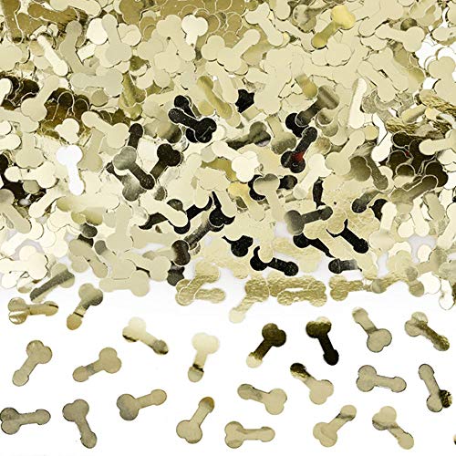 Generique - Frivoles längliche Form Tischkonfetti Partyzubehör 30 g goldfarben 1 x 1,5 cm von PartyDeco