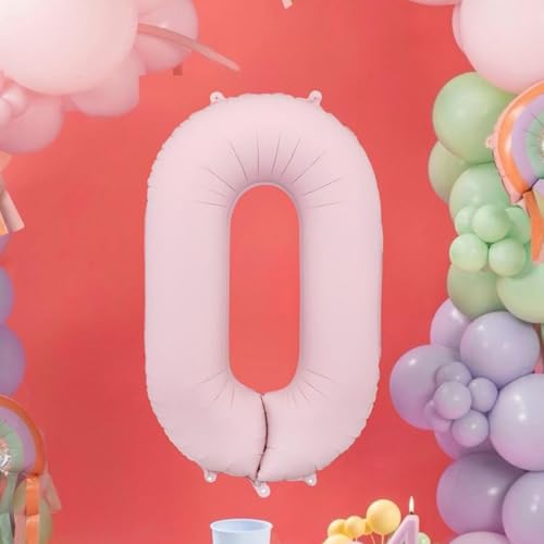 Großer hellrosa Folienballon Zahl 0 für Geburtstagsfeiern und Kulissen Großer hellrosa Folienballon Zahl 0 für Geburtstagsfeiern und Kulissen von PartyDeco
